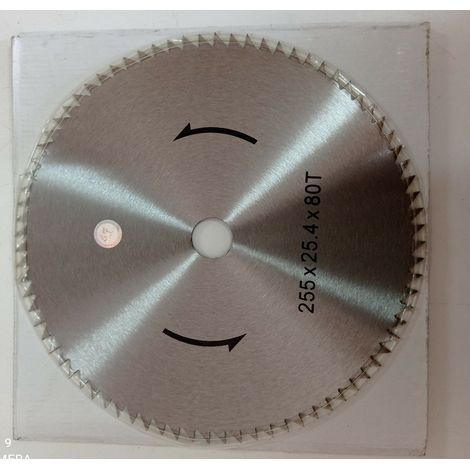 DISCO DI TAGLIO A 80 DENTI PER DECESPUGLIATORE TAGLIAERBA D. 255 mm x 25.4 x 80