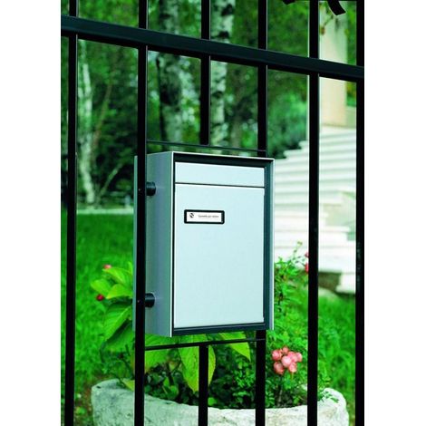 CASSETTA POSTALE SILMEC PASSANTE PER RECINZIONE ALLUMINIO S380  COD. 10-380.72 (1/3)