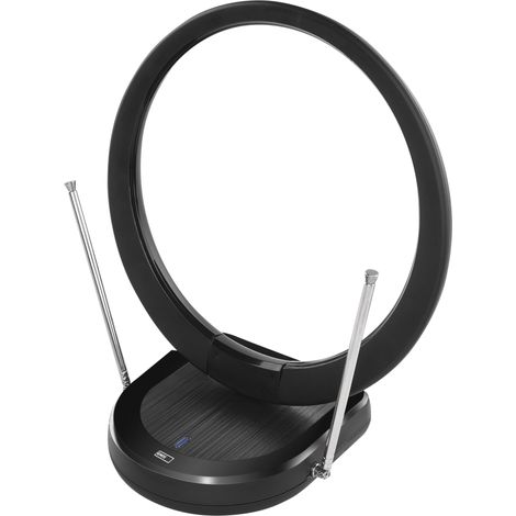 Antenne d'intérieur design J0704 - Antenne intérieure numérique active pour réception Full HD DVB-T/T2, DAB, avec filtre LTE/5G intégré et amplificateur de signal réglable, réception de signal de (1/5)