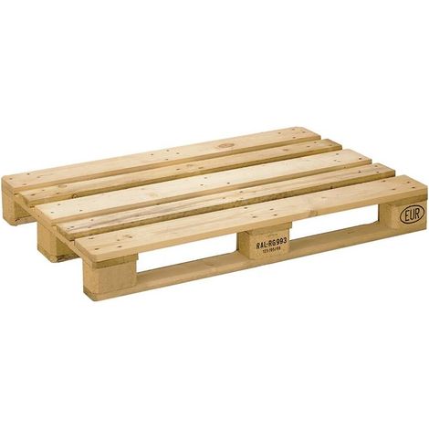 Palette de piscine 1200x800x144mm – Capacité 1000kg – 3 semelles en bois naturel – PA8001