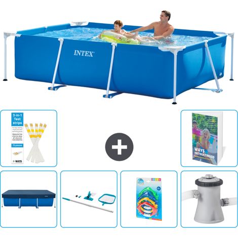 Intex Piscina con estructura Rectangular - 260x160x65 cm - 7-piezas  S125