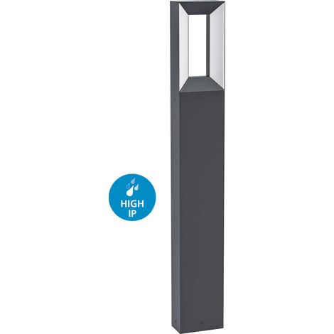 Paletto Esterno Moderno Riforano Alluminio Nero 1 Luce Led (1/5)