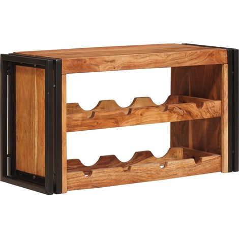 Étagère à vin Marron 100 x 45 x 33 cm Bois d'Acacia Massif (1/5)