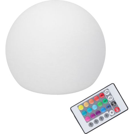 Luminaire sphérique à LED RGBW, 12x12 cm, télécommande, 16 couleurs, pour usage domestique ou professionnel selon l'application.-AquaForge (1/5)