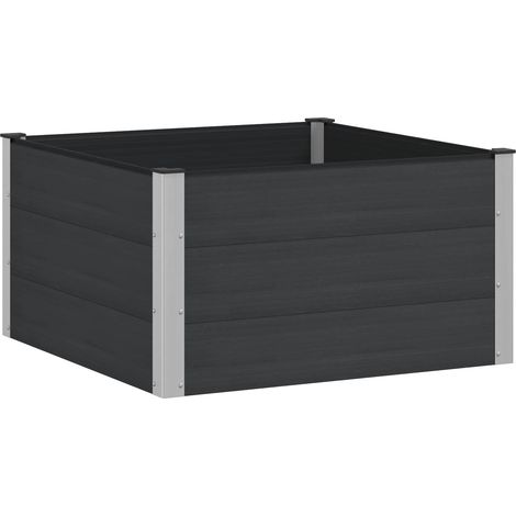 Garden Raised Bed Black 100 x 100 x 54 cm vidaXL