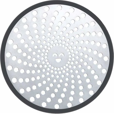 Drain de Douche en Acier Inoxydable Douche Drain Attrape-Cheveux Filtre a Cheveux Filtre Vidange Antirouille Anti-colmatage Facile à Nettoyer pour Salle de Bain Cuisine Baignoire - Argent-12cm de diam (1/5)