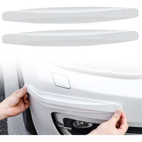 (blanc)pare-chocs Voiture Bandes, Bande De Caoutchouc De Pare-chocs, Protecteur De Pare-chocs, Caoutchouc Anti-collision, Bandes De Caoutchouc Ant (1/5)