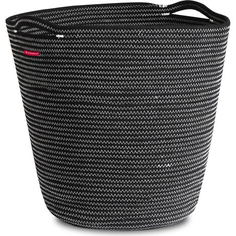Panier A Bûches Deco Navy Noir - LE MARQUIER (1/2)