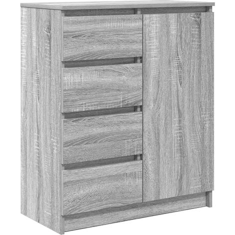 Maison La Vie - Buffet Salon Moderne - Meuble de rangement - avec tiroirs sonoma gris 71x35x84 cm bois d'ingénierie bu2442