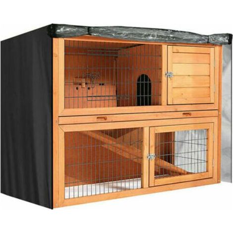 Waterproof rabbit hutch lid, large double garden cage lid for rabbits, 122 x 50 x 105 cm (1/5)