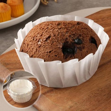 50 pirottini di carta usa e getta per cheesecake basca, 10,16 cm, adatti per forno e friggitrice ad aria. (1/5)