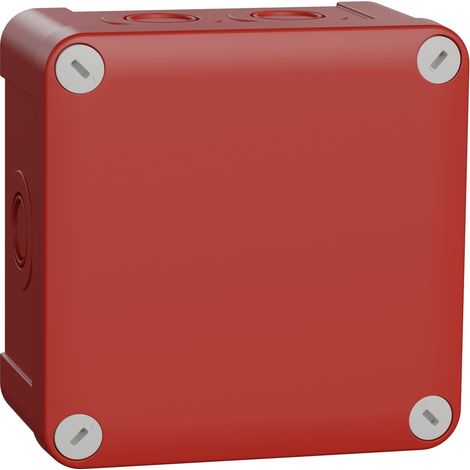 Mureva Box boîte dérivation 960° rouge -7x20/25 -int 105x105x55 ext 116x116x62 SCHNEIDER ENN05175 (1/4)