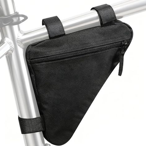 Fahrradrahmentasche – Premium-Fahrradtasche für Mountainbike und Rennrad – Leichte dreieckige Fahrradrahmentasche (Klein, Schwarz) (1/4)