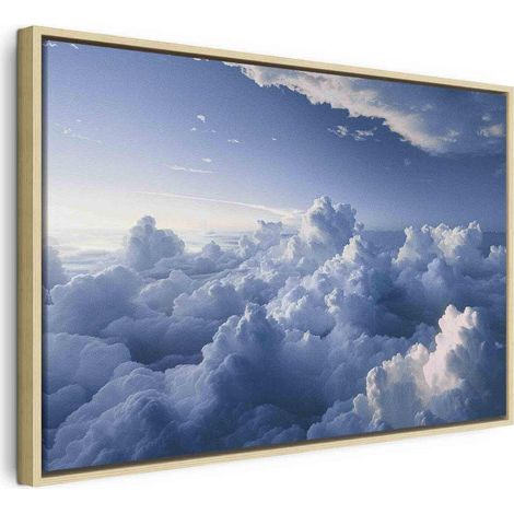 Impression toile artgeist aérien 120x80 cm bois naturel