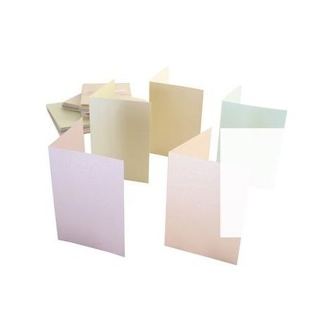 Lot de 50 enveloppes et cartes A6 couleur pastel nacré