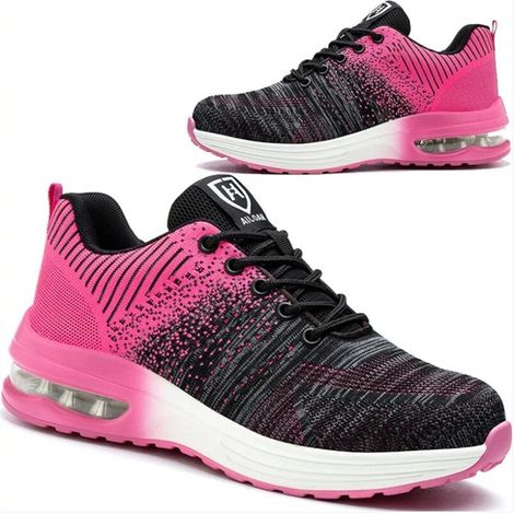 Chaussures de sport homme et femme, chaussures de travail, chaussures de sécurité antidérapantes à semelle coussin d'air, amortissantes (1/5)