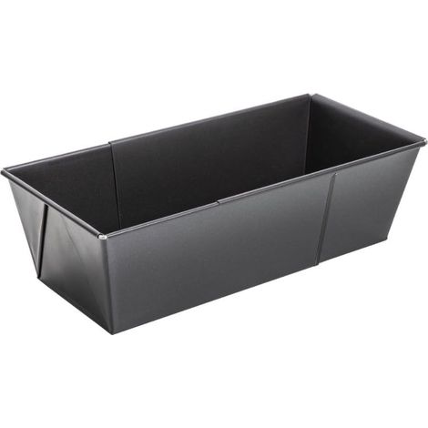 1 - Moule à cake - Acier inoxydable - Extensible de 20 à 35 cm - Revêtement antiadhérent - Pour pâtisserie salée et sucrée - Noir - 20-35 x 11,5 x 7 cm