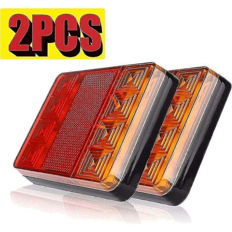 2 pièces de feux arrière de camion à LED, clignotants, feux de freinage de remorque, véhicules d'ingénierie, feux arrière à LED de camion haute luminosité