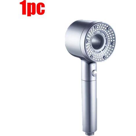 (Bleu clair, 1 pièce) Pommeau de douche réglable 5 jets, grand débit, filtre, mitigeur haute pression pour économie d'eau, accessoires de salle de bain (1/5)