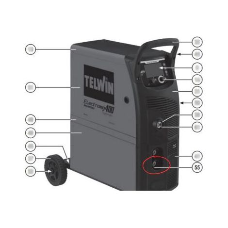 TELWIN - Prise DIX DX 50 pour ELECTROMIG 400 SYNERGIC - 804197 - Ce produit de marque Telwin est neuf.