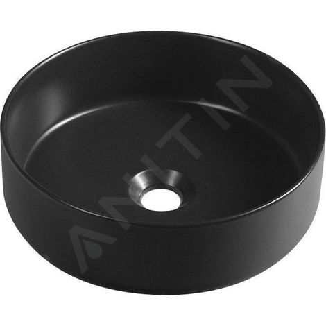 Vasque à poser INFINITY ROUND, diamètre 36 cm, noir mat (1/5)