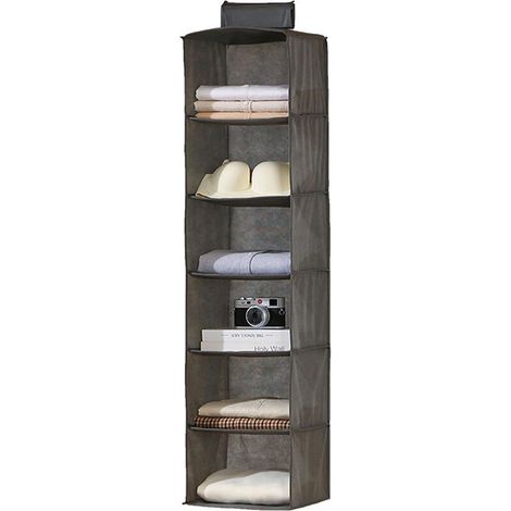 Hanging shelf, hanging storage closet organizer, hanging storage shelves, clothes organizer, space-saving and foldable storage for bedroom (pattern, 6 in.) (1/4)