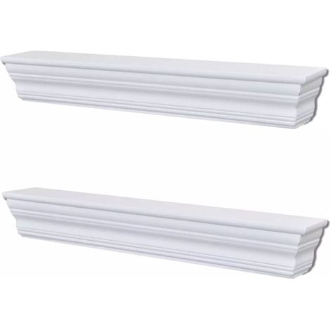 Aaliyah Scaffale da parete bianco da 2 pezzi 2702116/2