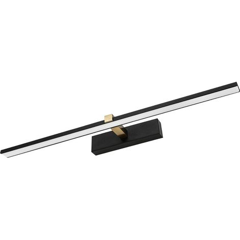 Lámpara de pared IdeaLed negra, fuente LED integrada de 12 W (1/5)