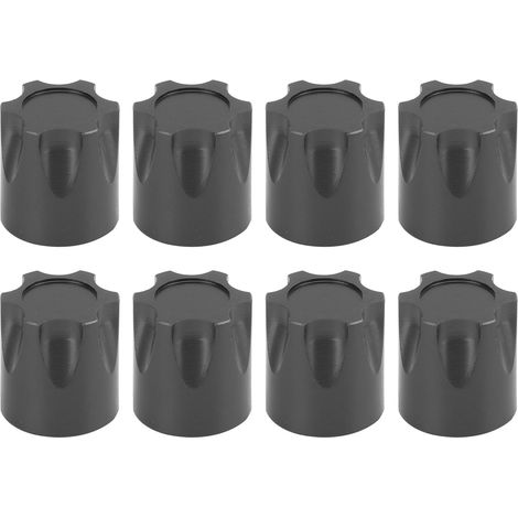 Jeu de 8 adaptateurs d'écrous M4 pour jantes RC 1/10, capuchons centraux noirs compatibles Traxxas/HSP/Axial SCX10 D90 (1/5)