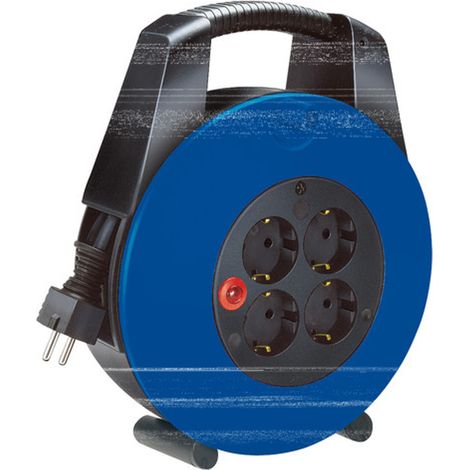 Enrouleur de câble BRENNENSTHUL- 1104154 - Vario Line 4 voies - noir/bleu - 15 m (1/3)