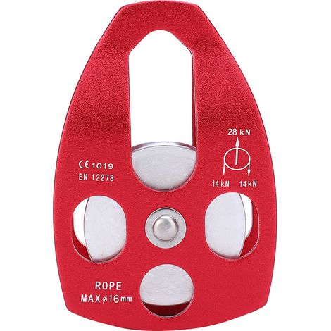 Poulie simple robuste 30KN avec roulement pour sauvetage, escalade et travaux aériens (1/5)