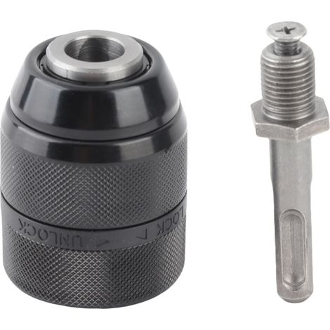 Convertisseur de mandrin de perceuse sans clé pour métaux, capacité 2-13 mm, avec adaptateur SDS et accessoires (1/5)