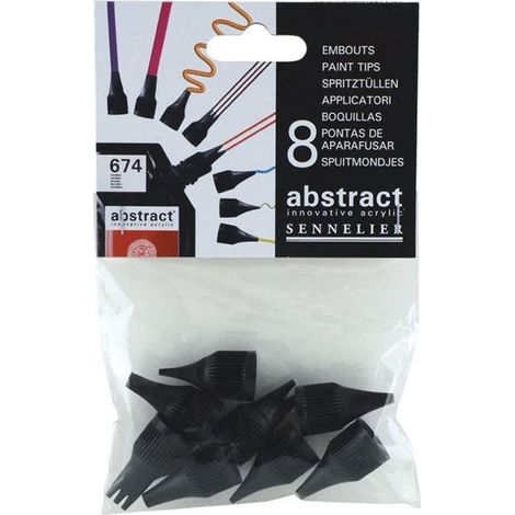 Lot de 8 embouts pour peinture en sachet Abstract - Sennelier