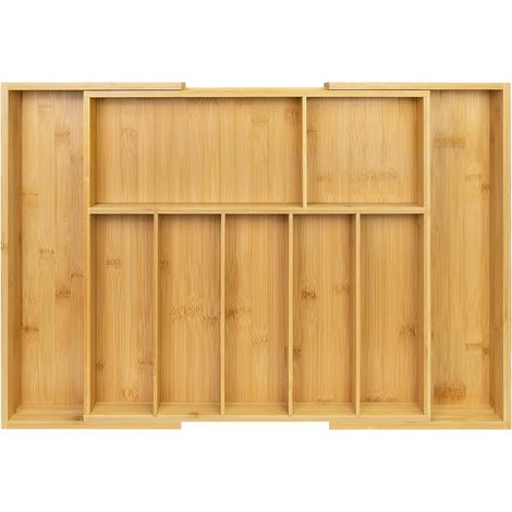Large Bamboo Cutlery Tray for Kitchen Drawers (1/5)