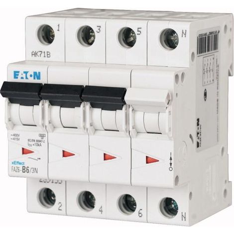 Disjoncteur modulaire 40A 3Np courbe C 6kA 000239177 EATON FAZ6 C40/3N