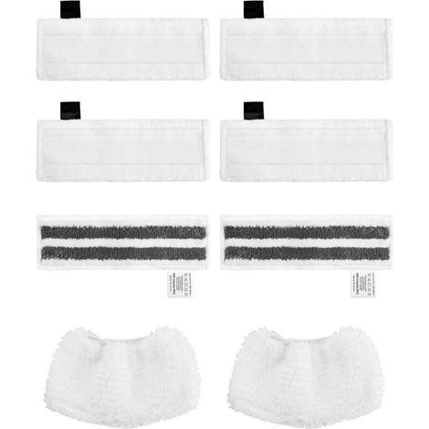 Lntyq Kit 8 Accessoire pour Nettoyeur Vapeur Kärcher SC2 SC3 SC4 SC5 Comprend 6 Bonnettes Microfibre + 2 Serpilleres Chiffons de Remplacement Compatible avec Lavette Kärcher Vapeur Easy Fix (1/5)