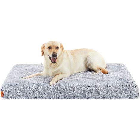 Panier pour Chien, Canapé Orthopédique pour Animaux, Mousse Alvéolée, Housse Amovible et Lavable, Taille XXL pour Chiens de Grande Taille, 122 x 74 x 10 cm, Gris Ombré (1/5)