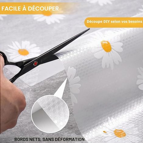 Tapis Frigo en EVA, de EVA Antiderapant Non-Adhésif, Réfrigérateur Lavable, Plastique pour Refrigerateur Placard Etagere, Cuisine, et Armoire (1/2)