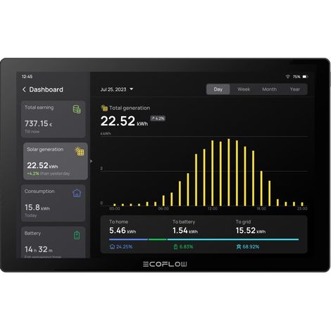 EcoFlow PowerInsight pannello di controllo nero casa connessa (1/2)