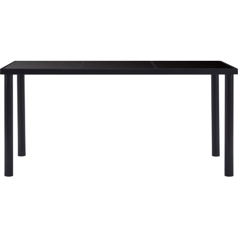 Maison Exclusive - Esstisch Schwarz 160 x 80 x 75 cm Hartglas