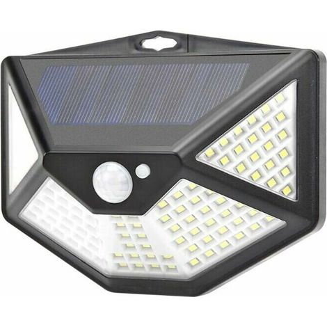 2Lampe Solaire Extérieur Détecteur de Mouvement Éclairage Solaire Extérieur Sans Fil étanche Spot Lumière Solaire Puissante Sécurité pour Jardin Projecteur à détecteur de mouvement