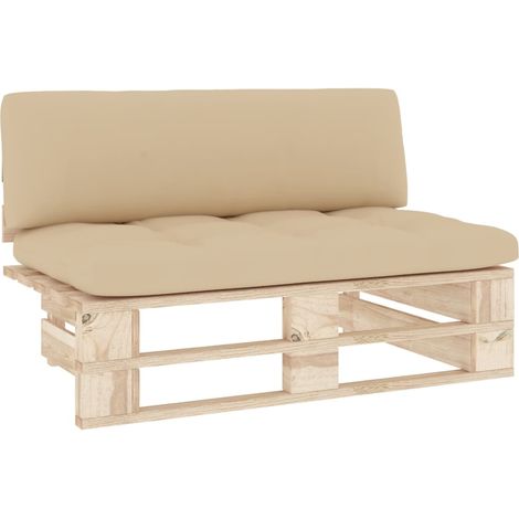 Canapé central palette de jardin  Divan de jardin bois de pin imprégné (1/5)