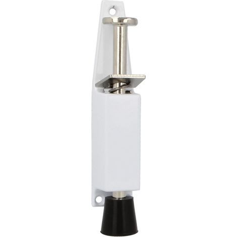 - Vertikaler Türstopper - Zamak-Fußhalterung - Zugluftdichter Öffnungsstopper - Für den privaten und gewerblichen Gebrauch - Weiß - 120 x 25 cm (1/5)