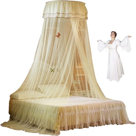 Couvre-Lits en dôme pour Filles, Couvre-lit à entrée Unique, Filet de lit en Maille Fine, décoration de Chambre à Coucher en Dentelle, Installation Rapide et Facile, décoration (1) (1/5)