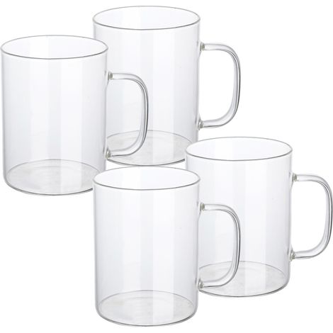 Tazas de cristal Florina Costa de 440 ml, 4 unidades (1/5)