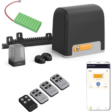 Motorización conectada con batería de emergencia para puerta corredera: máx. 8 m/500 kg - XC500 - Extel Umii (1/5)