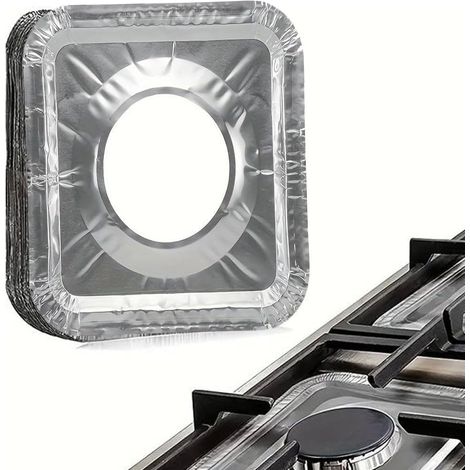Confezione da 30 - Eco-cooker monouso - Protezioni ignifughe in alluminio per fornelli a gas - Antimacchia e ignifughe (2323 cm) (1/5)