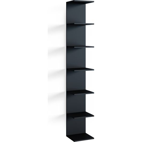 Etagère Paolo, Noir, 30x190cm, Vicco