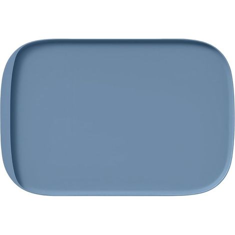 Tapis pour gamelle de chien, tapis antidérapant en silicone pour gamelle, coussin imperméable pour chats et autres animaux de compagnie (bleu pierre, 45 x 30 cm) (1/3)