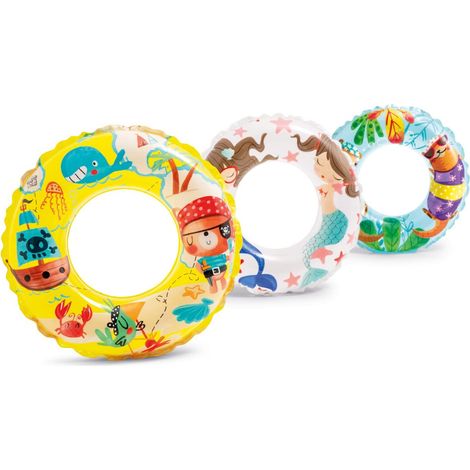 Intex 59242NP - Salvagente Gonfiabile Mare Fondo Marino Assortiti, Vinile, Multicolore, 61 cm (1/5)